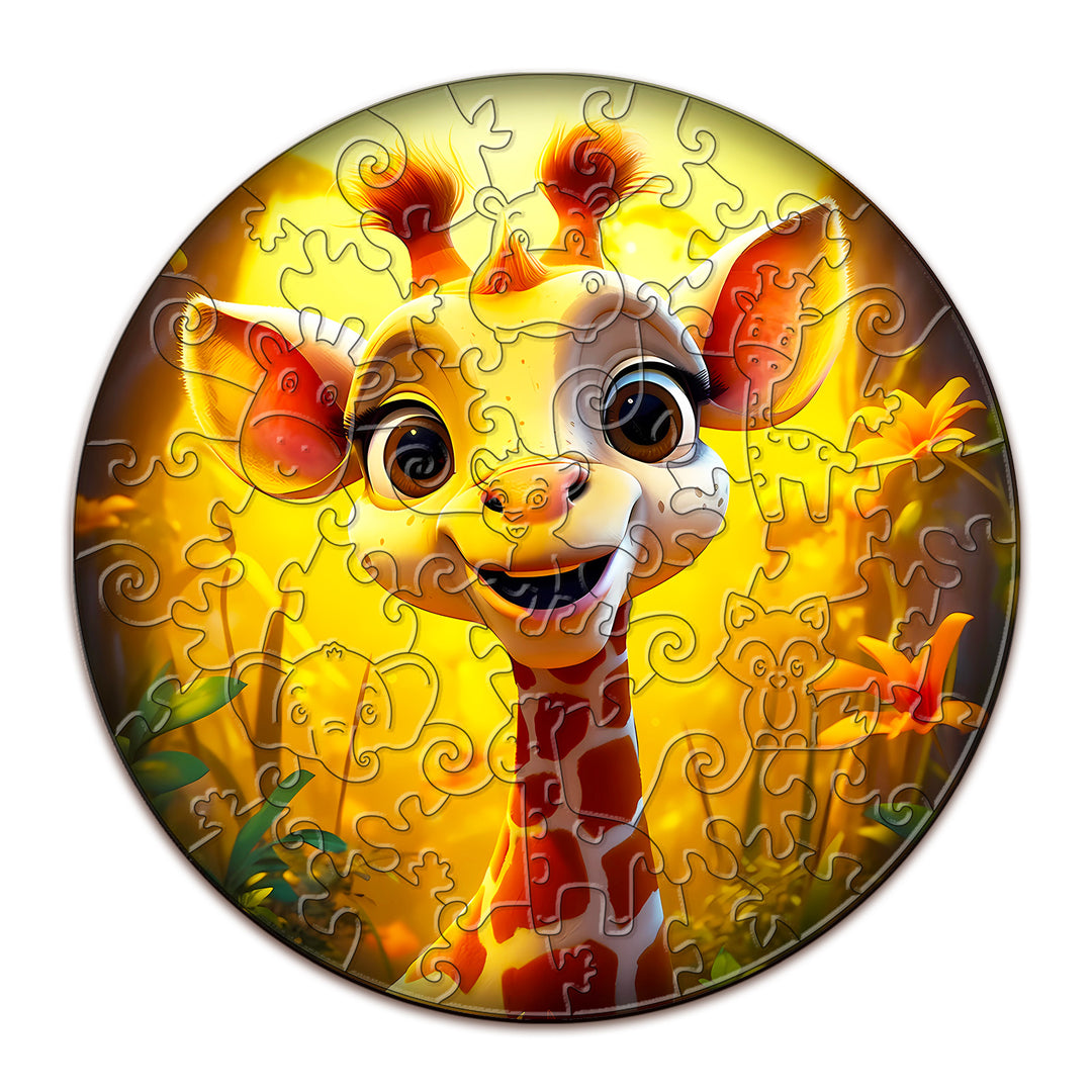 Children's Wooden Puzzle-Giraffe