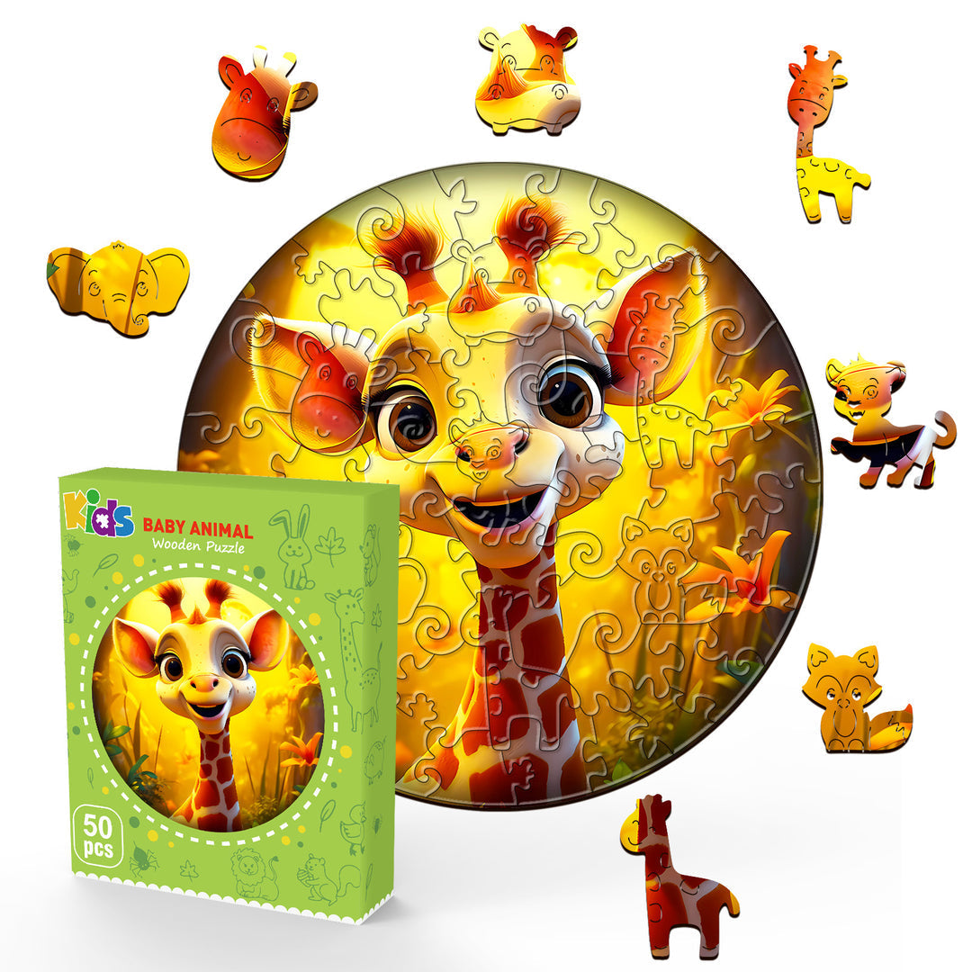 Children's Wooden Puzzle-Giraffe