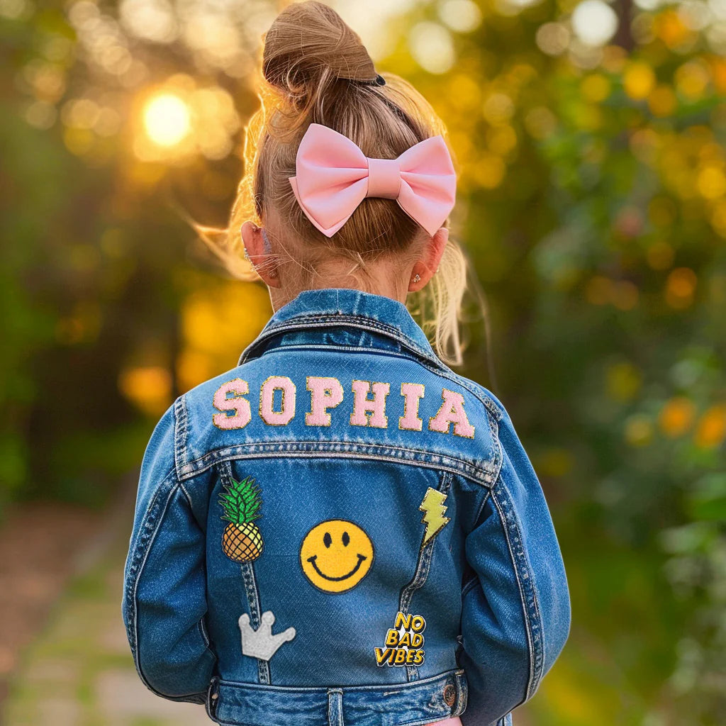 Personalized Kids Patch Jean Jacket