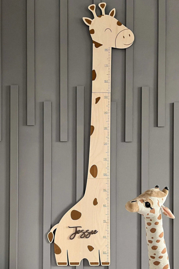 Personalized Wooden Giraffe Growth Chart Height Ruler