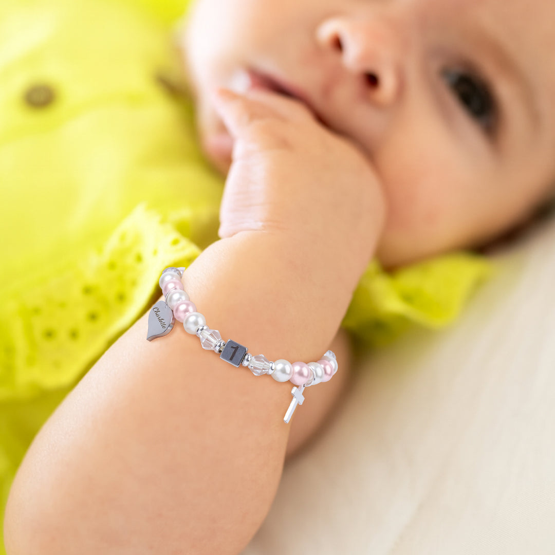 Personalisiertes Namensarmband zum 1. Geburtstag des Babys 