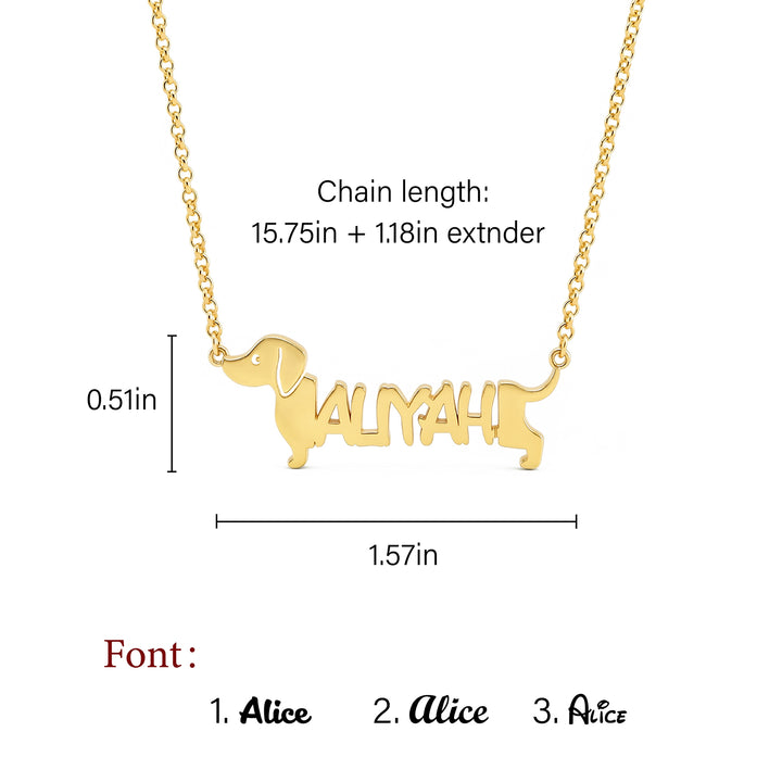 My Little Animal Name Necklace