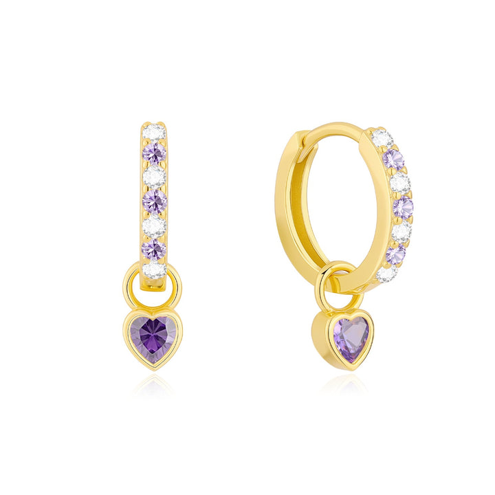 Children's Birthstone Huggie Earrings
