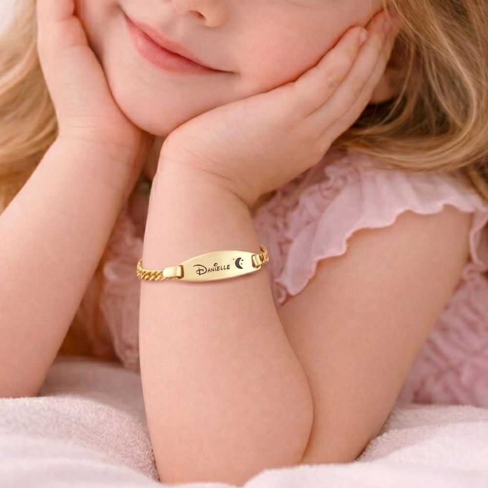 Bracelet bébé ovale gravable