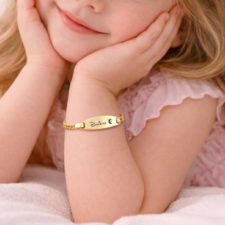 Bracelet bébé ovale gravable