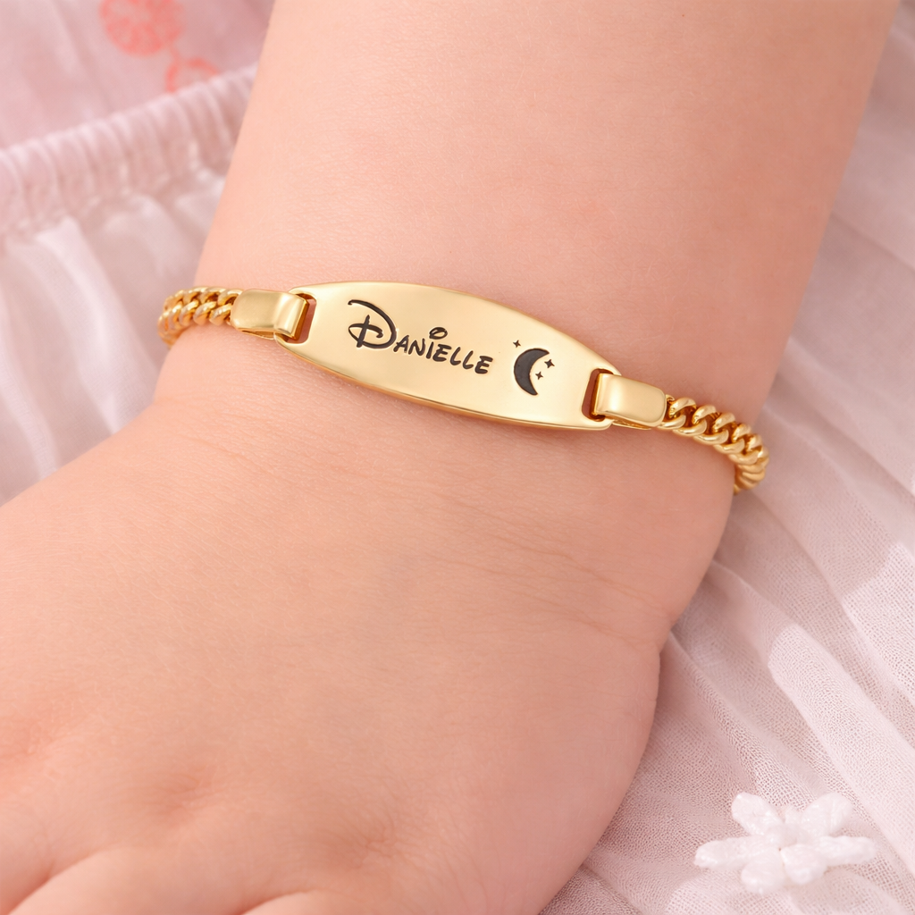 Bracelet bébé ovale gravable
