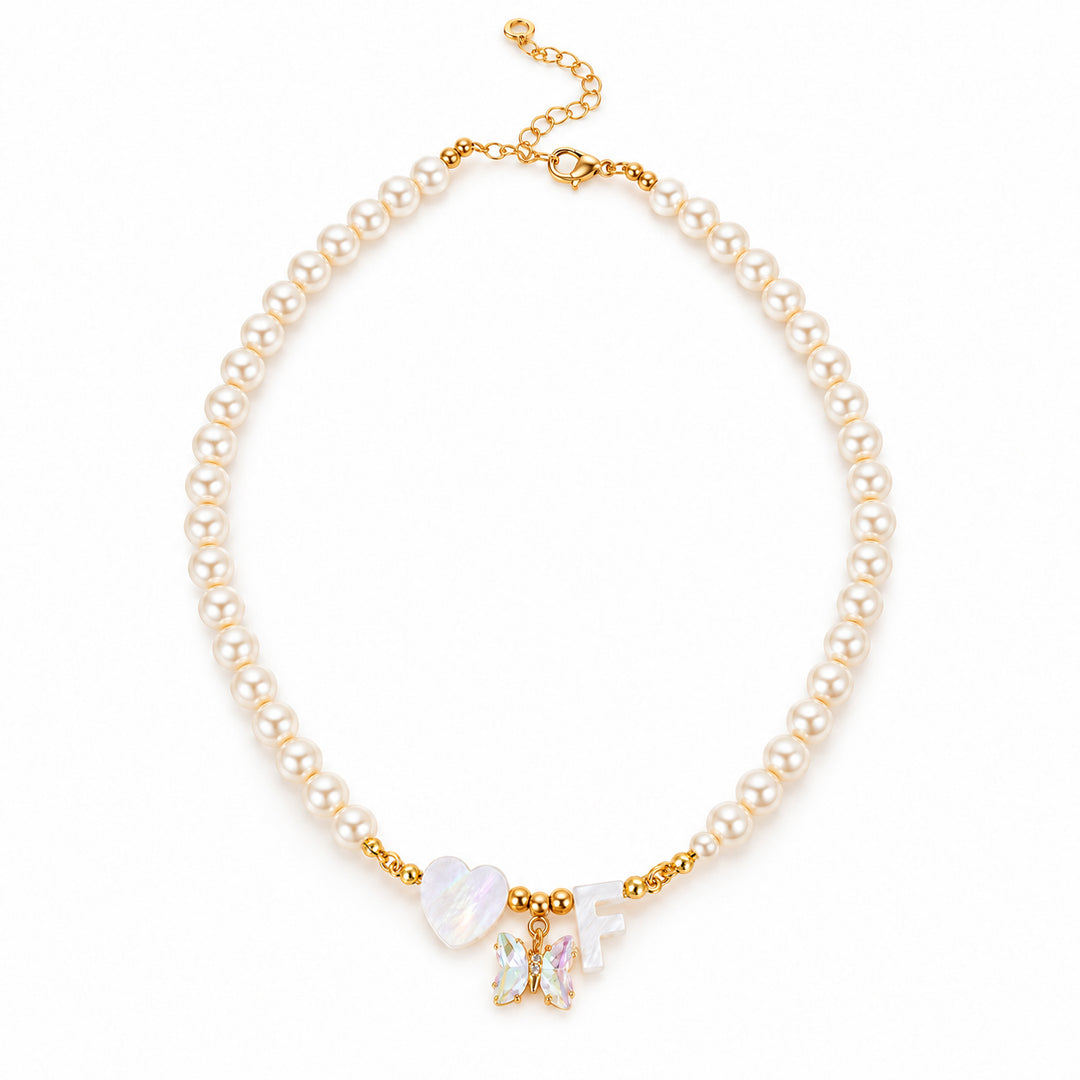 Personalized Birthstone Butterfly Initial Necklace for Girls