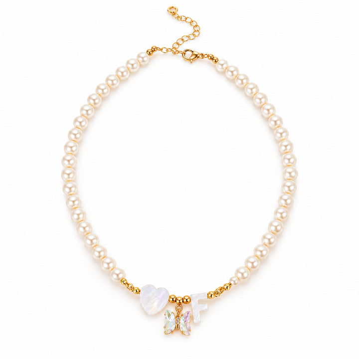Personalized Birthstone Butterfly Initial Necklace for Girls