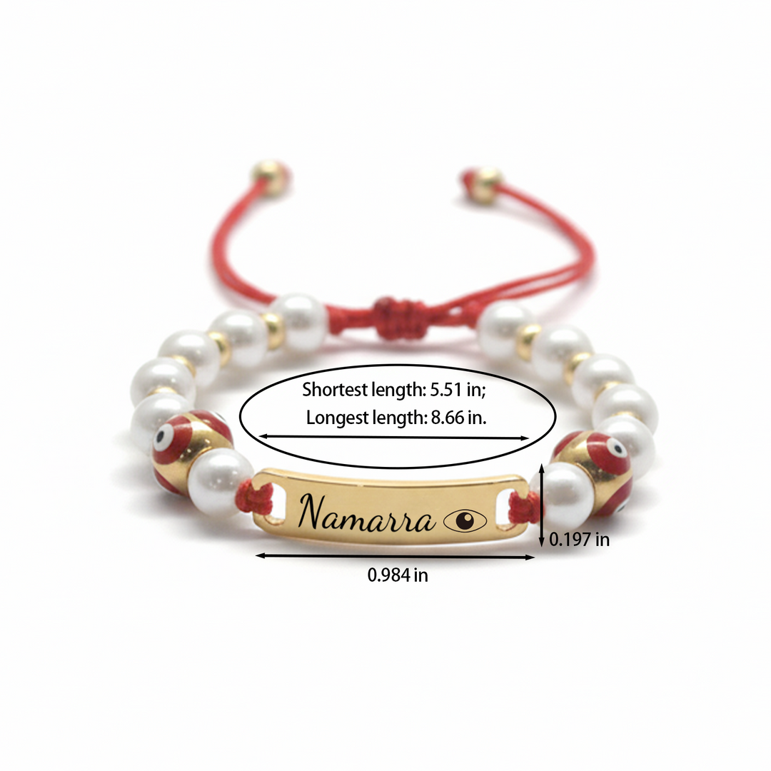 Personalized Baby Evil Eye Name Bracelet