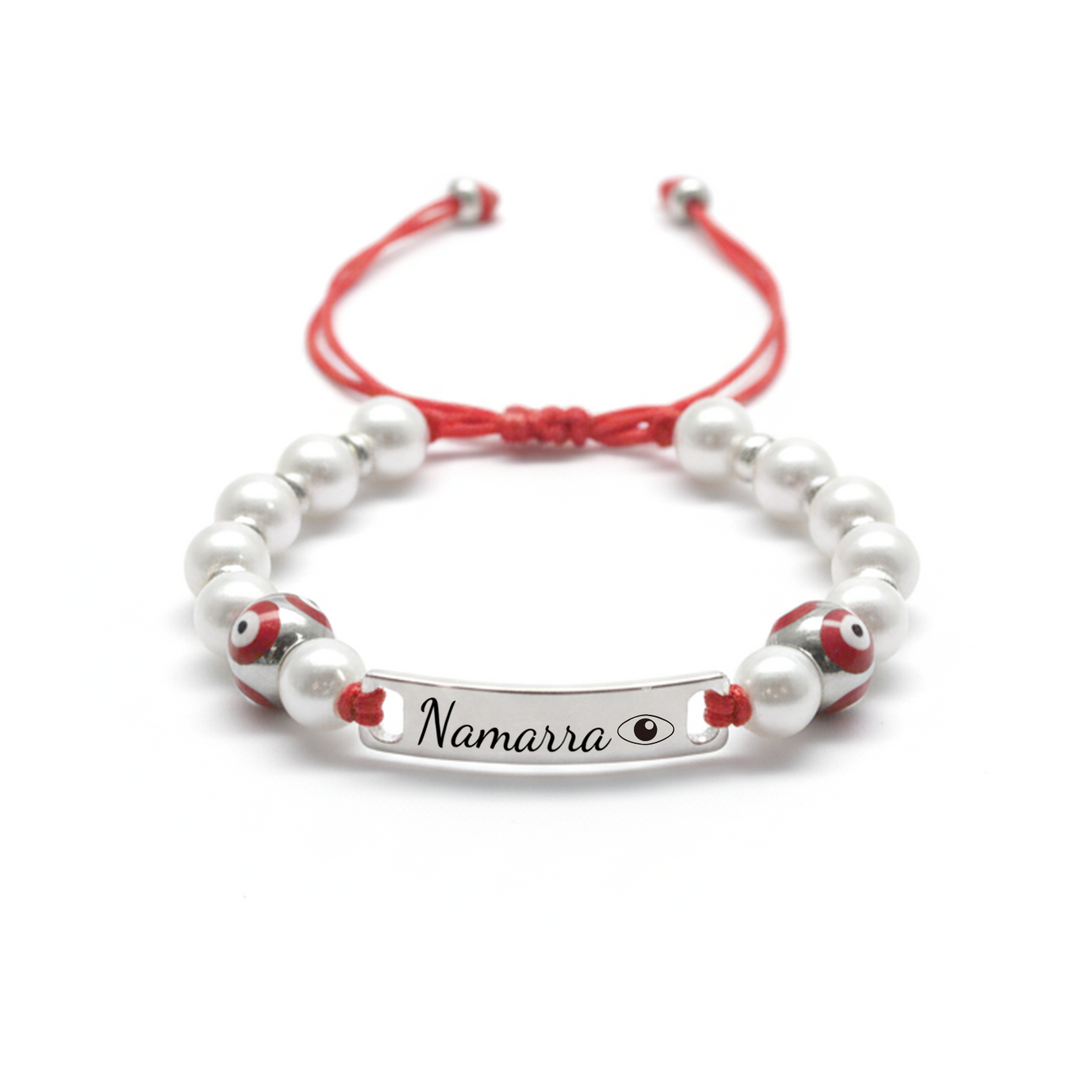 Personalized Baby Evil Eye Name Bracelet