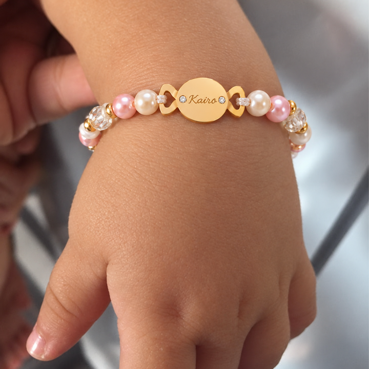 Personalized Baby Name Adjustable Candy Beaded Bracelet