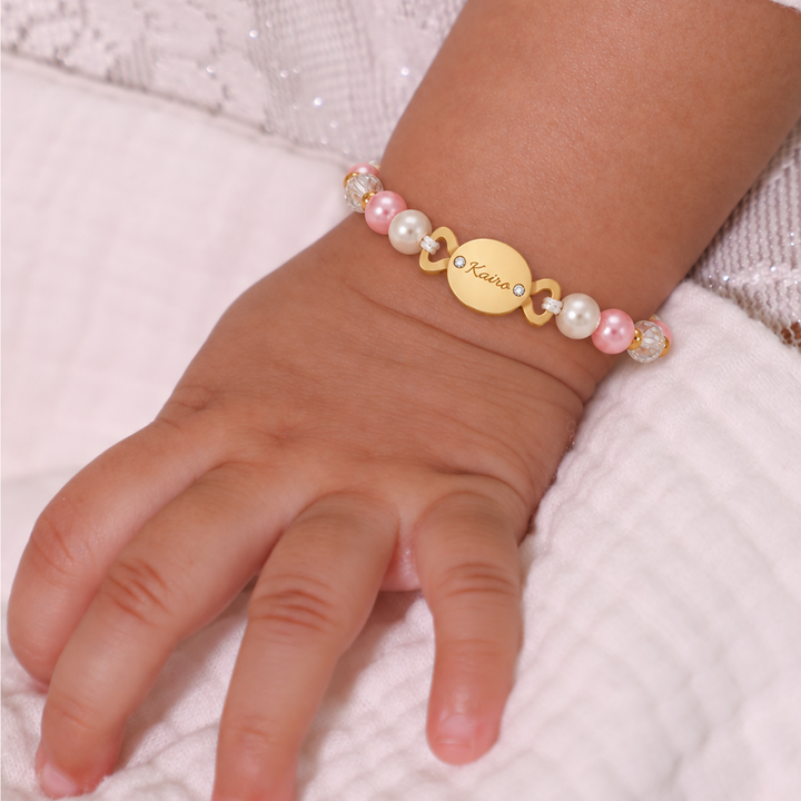 Personalized Baby Name Adjustable Candy Beaded Bracelet