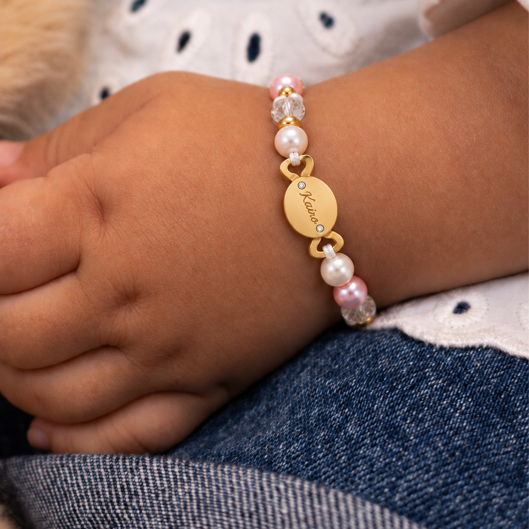 Personalized Baby Name Adjustable Candy Beaded Bracelet