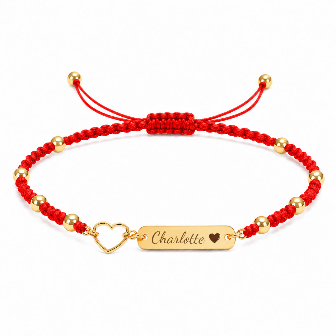 Personalized Baby Name Guardian Bracelet – Red String for Protection & Blessing