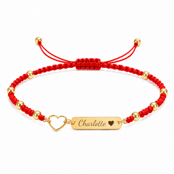 Personalized Baby Name Guardian Bracelet – Red String for Protection & Blessing