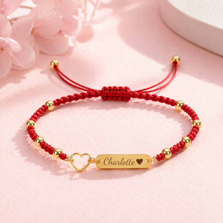 Personalized Baby Name Guardian Bracelet – Red String for Protection & Blessing