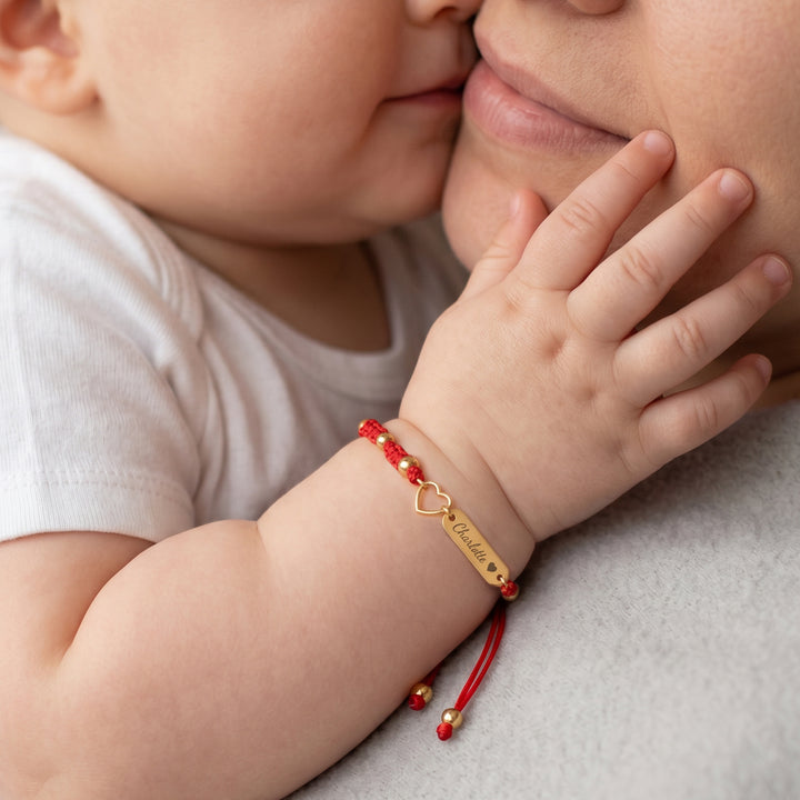 Personalized Baby Name Guardian Bracelet – Red String for Protection & Blessing