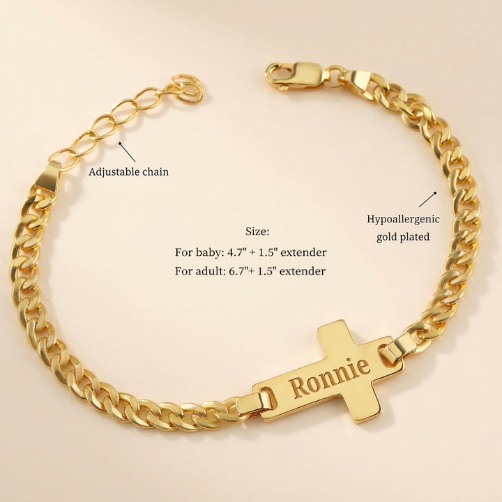 Personalisiertes Kinder-Namenskreuz-Armband