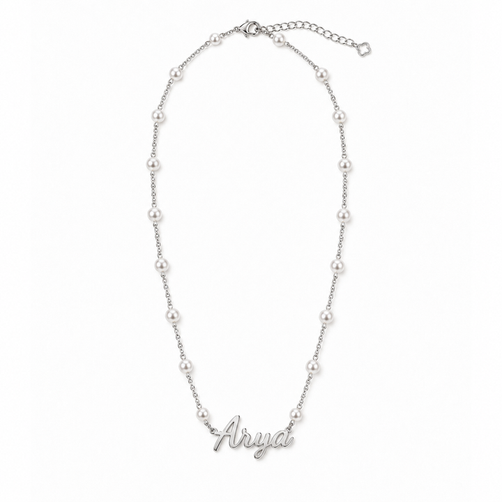 Personalized Dainty Pearl Name Bracelet for Baby