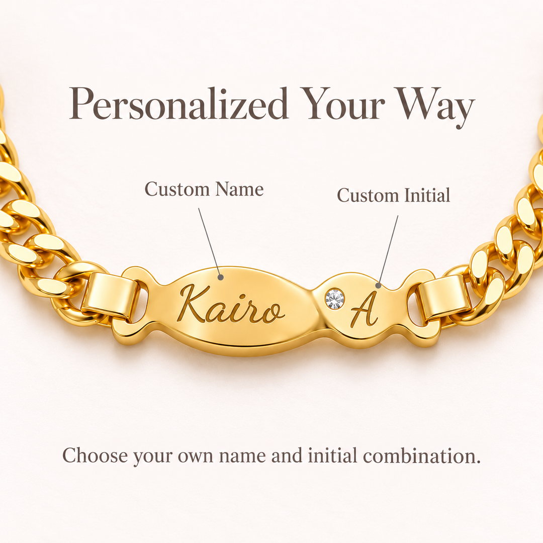 Personalized Mommy and Me Double Fish Name & Initial Bracelet
