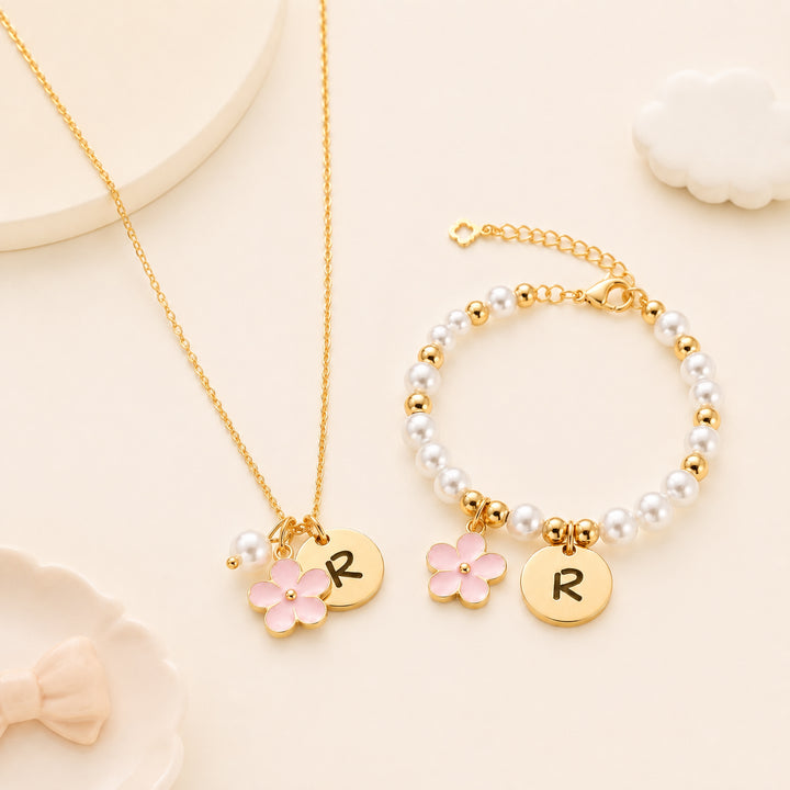 Personalisiertes Baby-Namens- und Geburtsstein-Armband 