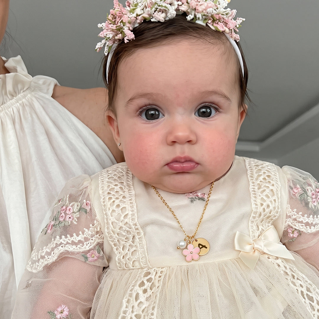 Personalisiertes Baby-Namens- und Geburtsstein-Armband 