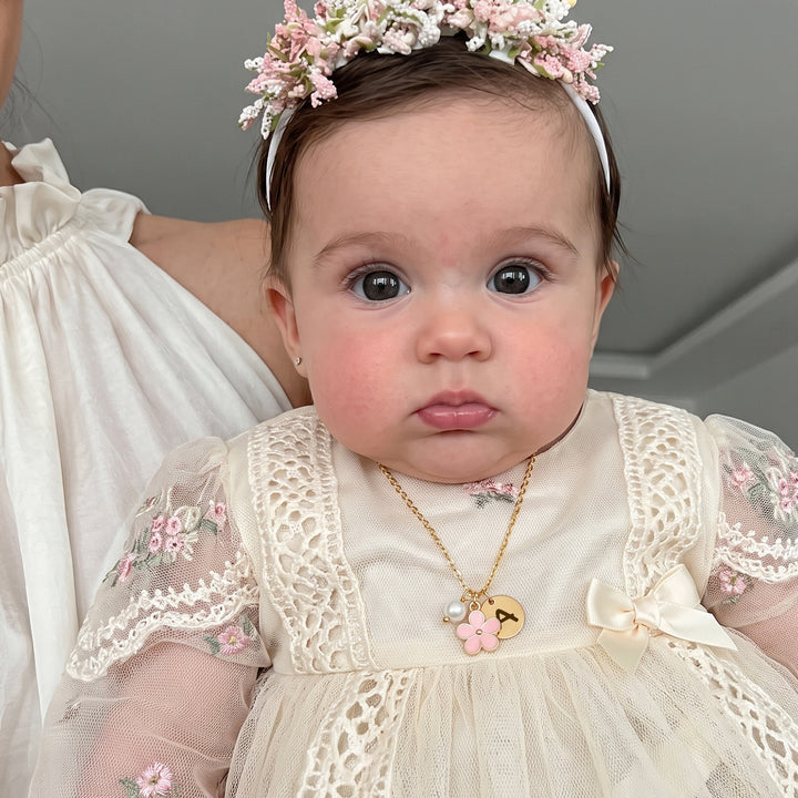 Personalisiertes Baby-Namens- und Geburtsstein-Armband 