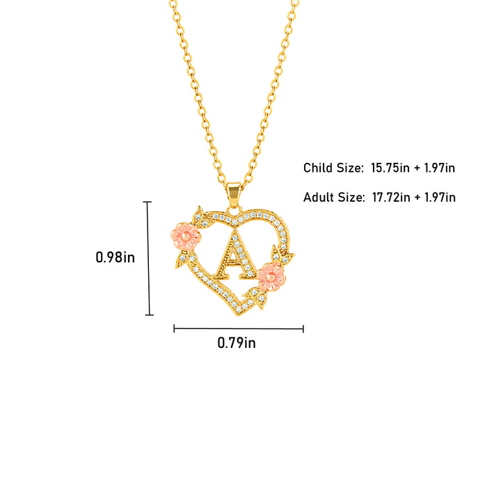 Bracelet personnalisé avec initiales pour bébé en forme de petit cœur