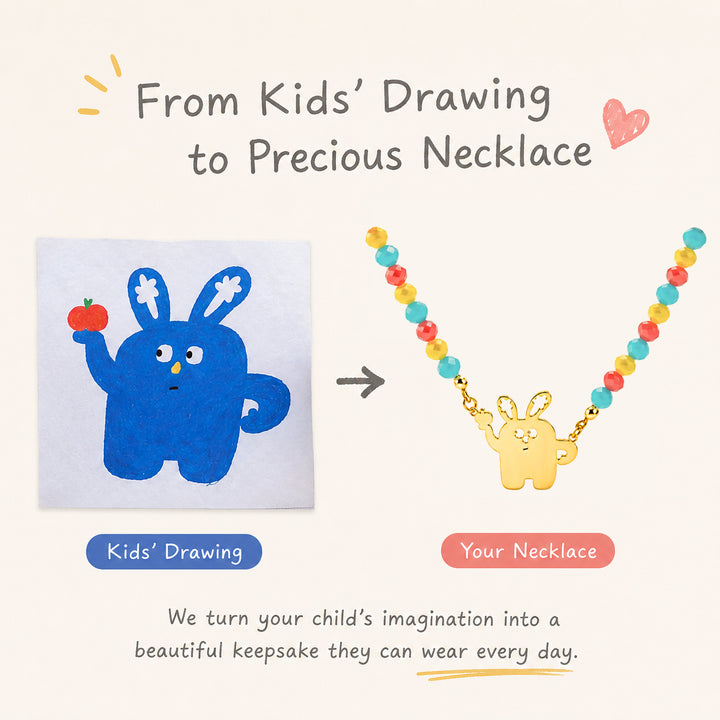 Personalized Kids Drawing Necklace