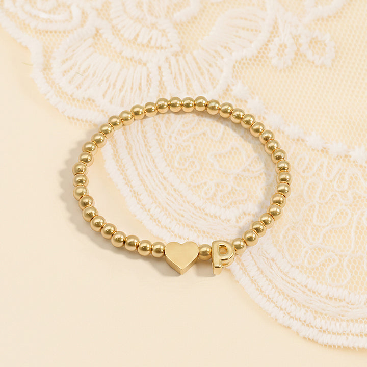 Personalisiertes kleines Herz-Baby-Initialenarmband