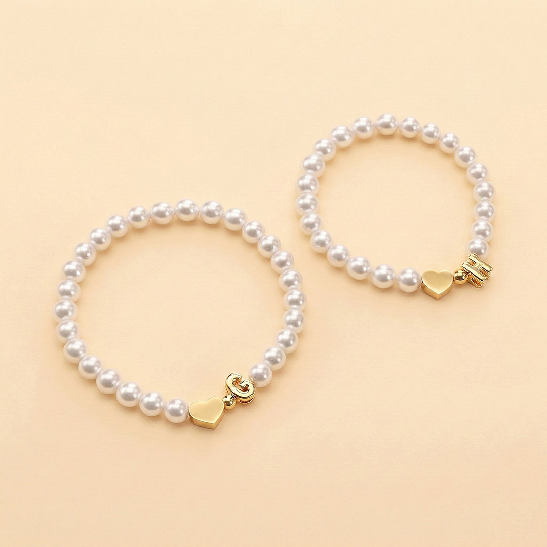 Personalized Kids Pearl Initial Bracelet