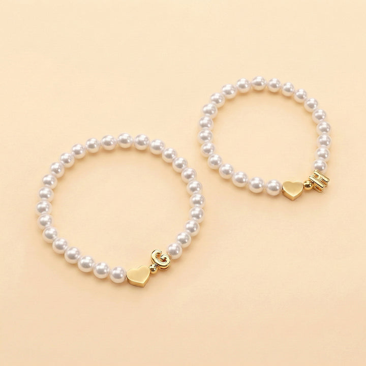 Personalized Kids Pearl Initial Bracelet
