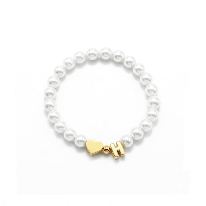 Personalized Kids Pearl Initial Bracelet