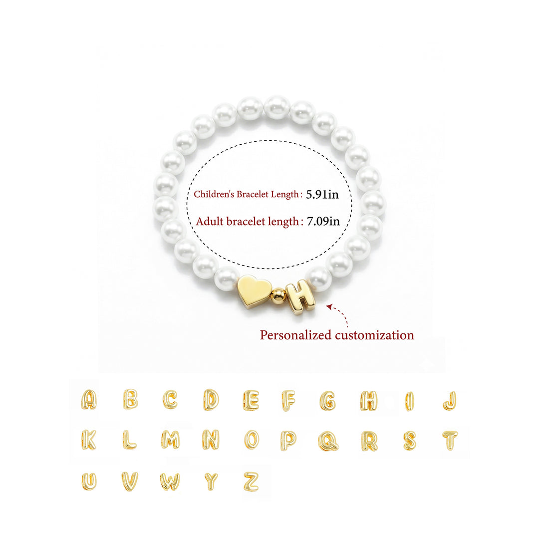 Personalized Kids Pearl Initial Bracelet