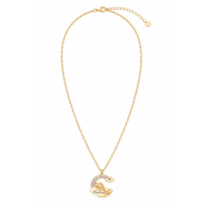Personalized Magical Unicorn Name Necklace for Girls