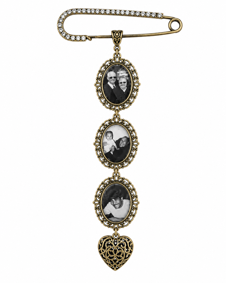 Personalized Memorial Bouquet Charm with Custom Photos