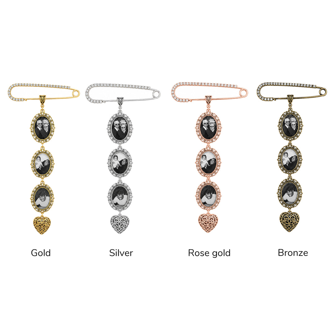 Personalized Memorial Bouquet Charm with Custom Photos