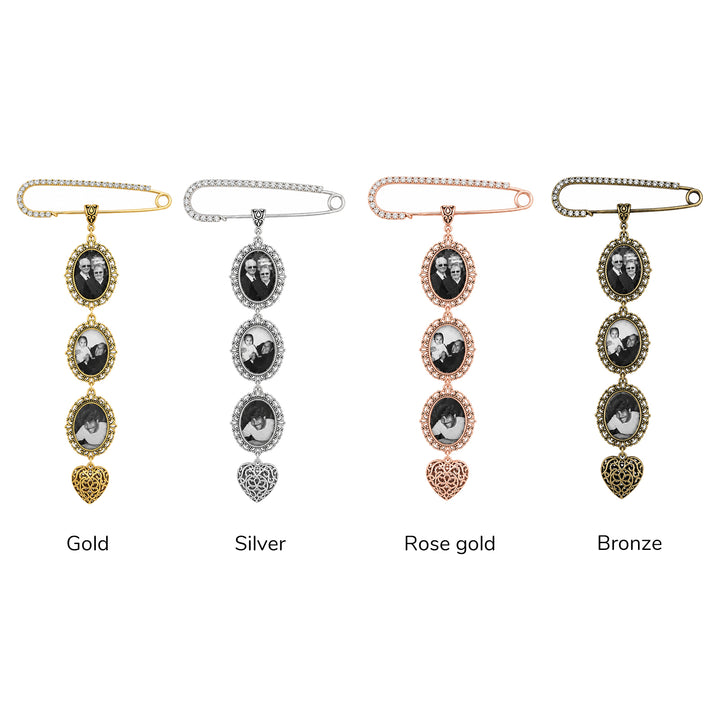 Personalized Memorial Bouquet Charm with Custom Photos