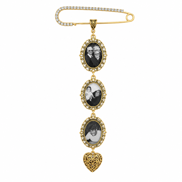 Personalized Memorial Bouquet Charm with Custom Photos