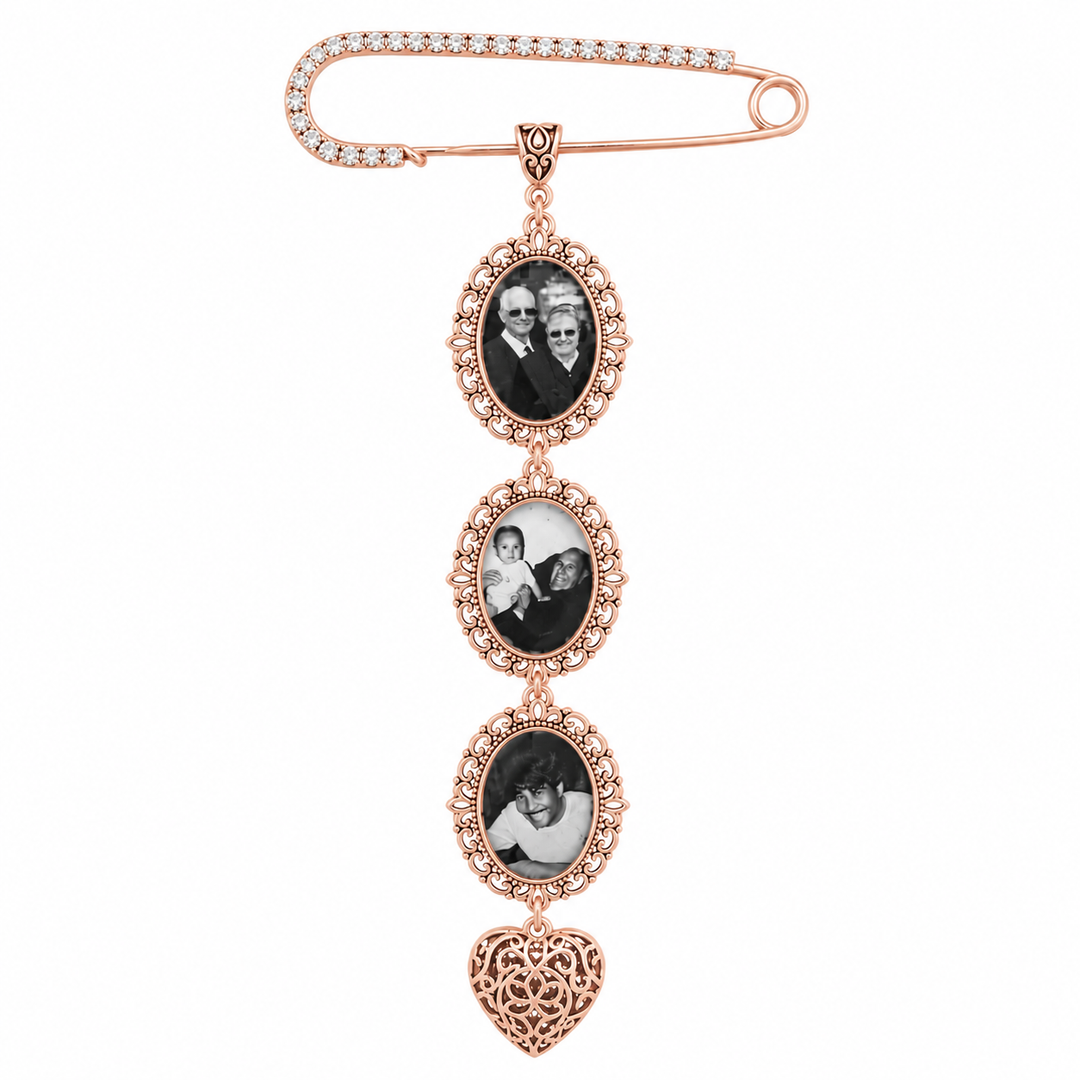 Personalized Memorial Bouquet Charm with Custom Photos