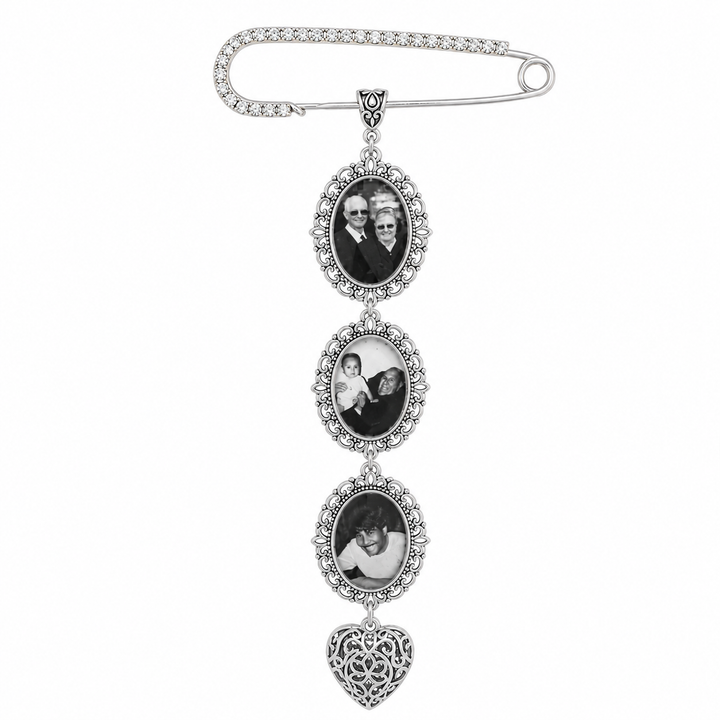 Personalized Memorial Bouquet Charm with Custom Photos