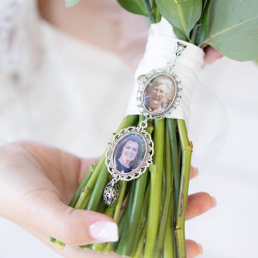 Personalized Memorial Bouquet Charm with Custom Photos