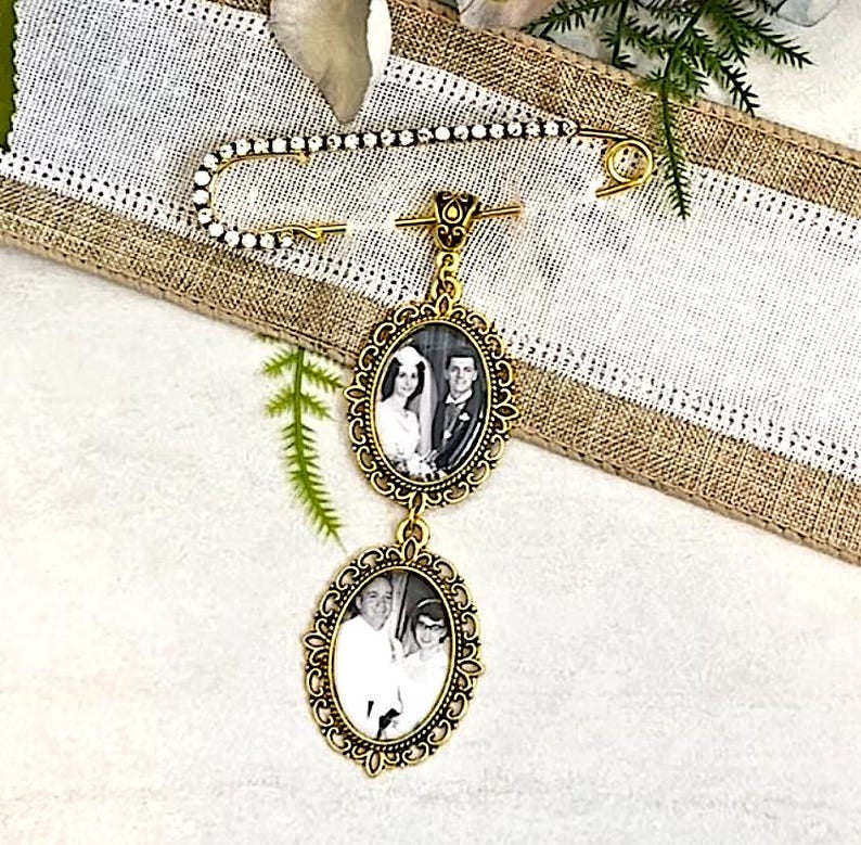 Personalized Memorial Bouquet Charm with Custom Photos