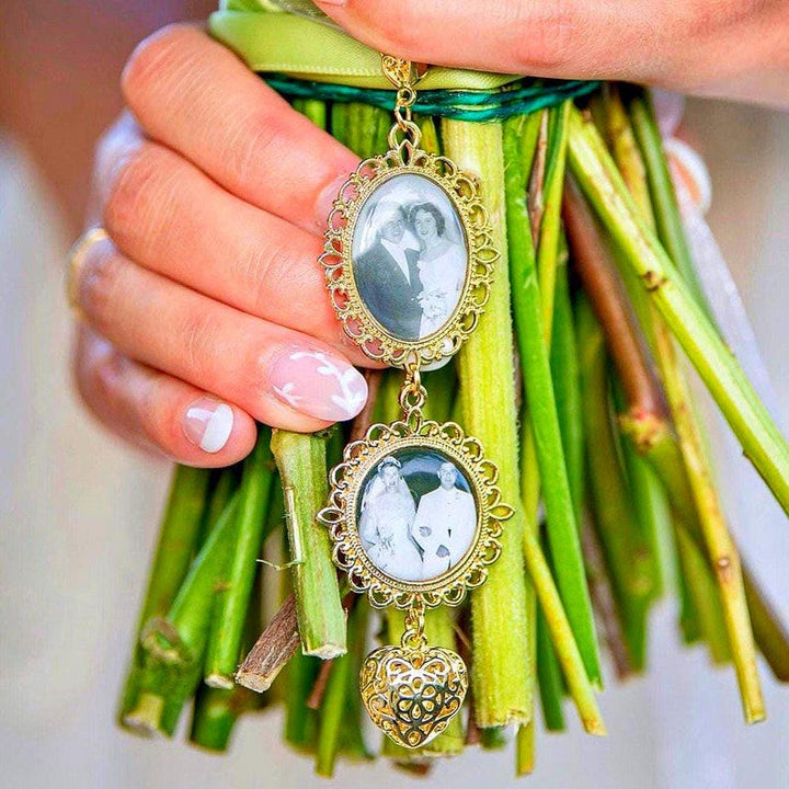 Personalized Memorial Bouquet Charm with Custom Photos