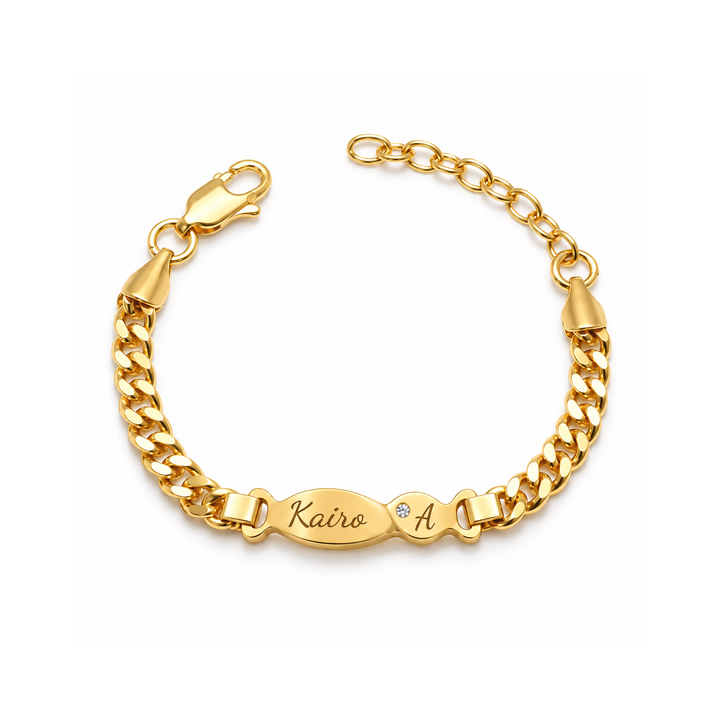 Personalized Mommy and Me Double Fish Name & Initial Bracelet