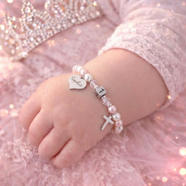 Personalisiertes Namensarmband zum 1. Geburtstag des Babys 