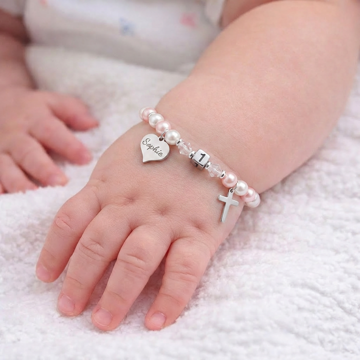 Personalisiertes Namensarmband zum 1. Geburtstag des Babys 