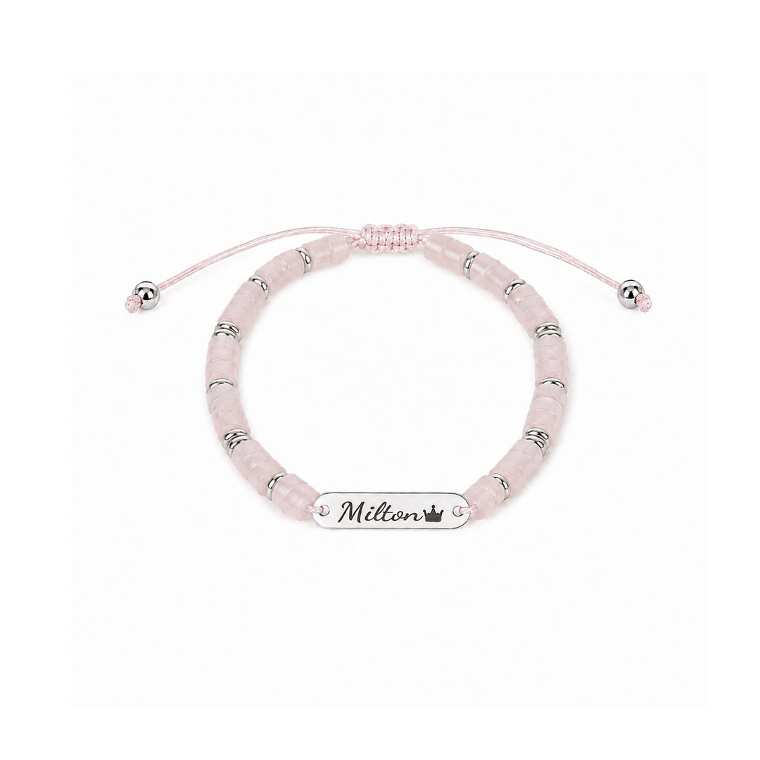 Personalized Name Bracelet with Natural Stone Beads for Kids and Adults