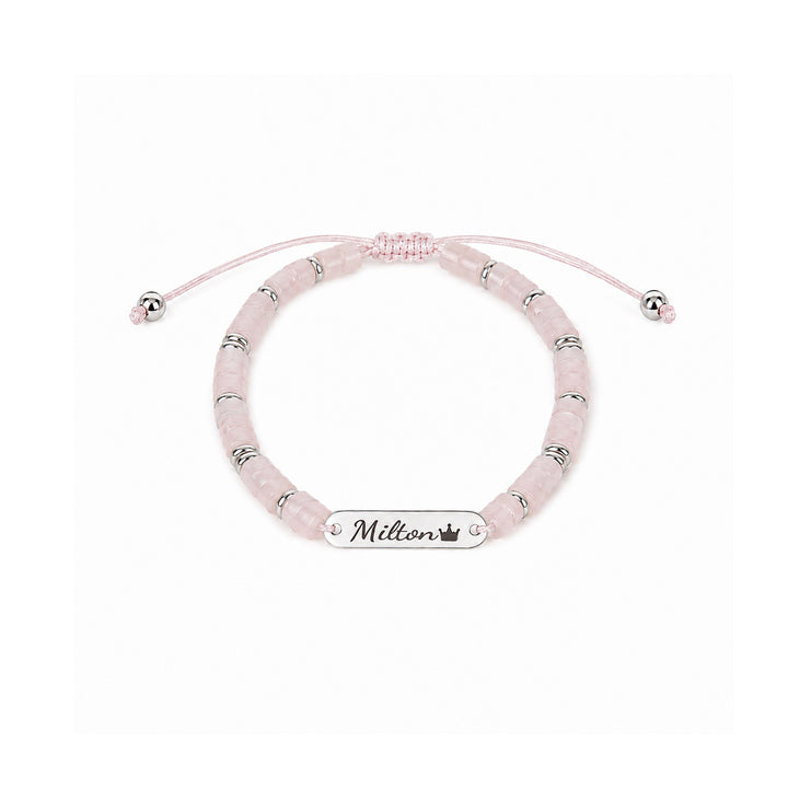 Personalized Name Bracelet with Natural Stone Beads for Kids and Adults