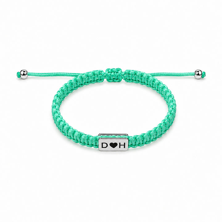 Personalized Name Braided Bracelet Adjustable Woven Rope Bracelet for Kids and Adults